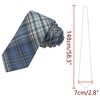INSPIRE CHIC Plaid Woven Self-tied Striped Skinny Necktie 2.8" for College Graduation Campus 1 Pc - 2 of 4