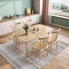 Wooden Dining Table, Rectangular Dinner Table, Rustic Long Table, Seats 6, Suitable for Kitchen, Dining Room - 2 of 4