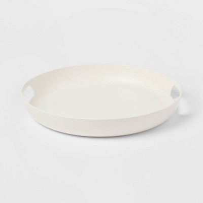 14" Plastic Round Serving Tray White - Made By Design™