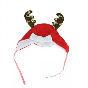 Northlight Red and White Plush  Adult Santa Hat Christmas Costume Accessory - Medium - 1 of 3