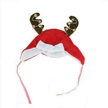 Northlight Red and White Plush Unisex Adult Santa Hat Christmas Costume Accessory - Medium