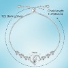 HONGGE 925 Sterling Silver Heart Birthstone Bracelet with Adjustable Chain – Personalized CZ Crystal Jewelry for Women - 3 of 4