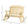 Maggift Patio Accent Chairs, Rocking Chair, Rocker High Back Garden Seat For Indoor Outdoor, Beige, 46.5"*38.25"*39.25" - 2 of 4