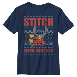 Boy's Lilo & Stitch Experiment 626 Ugly Sweater T-Shirt - 1 of 4