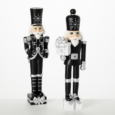 7.5H and 9H Sullivans Lighted Porcelain Gnome - Set of 2, White