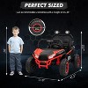 Remote-Control 24V Kids’ Off-Road UTV, 2-Seater Electric Ride-On Car w/Suspension, LED Lights, Outdoor Toy for Ages 3–8 - 4 of 4