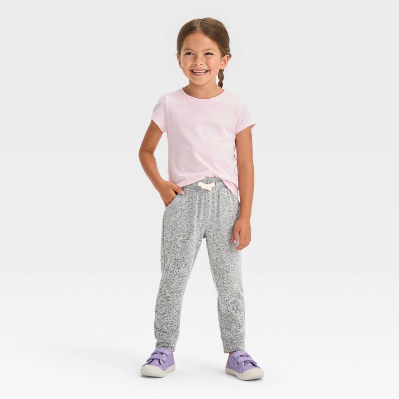 Toddler Girls' Solid Relaxed Fit Jogger Pants - Cat & Jack™, 4 of 5