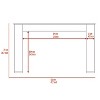 Vynxaria Writing Desk with Ample Workstation and Sturdy Legs, Light Oak - 4 of 4