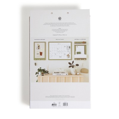 U Brands 11&#34;x17&#34; Modern Wall Organizer Storage Board Forest Fog_5