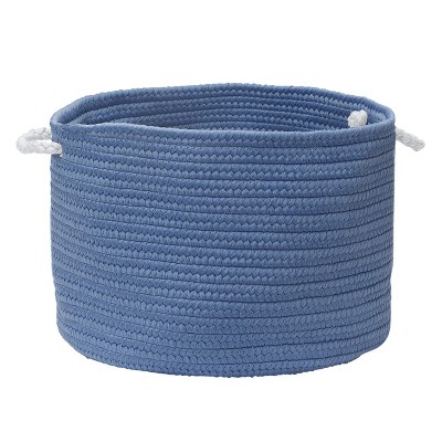 Colonial Mills Colorful Braided Toy Basket, 16"x16"x10", Sapphire