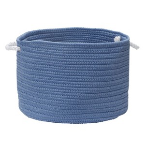 Colonial Mills Colorful Braided Toy Basket, 12"x12"x8", Sapphire - 1 of 1