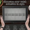 12 Slot PU Leather Lockable Watch Storage Box, 2 - Tier Organizer with Glass Lid Black - 3 of 4