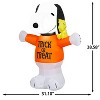 Gemmy Airblown Inflatable Snoopy in Trick or Treat Shirt w/ Woodstock Peanuts, 3 ft Tall, Multicolored - 3 of 4