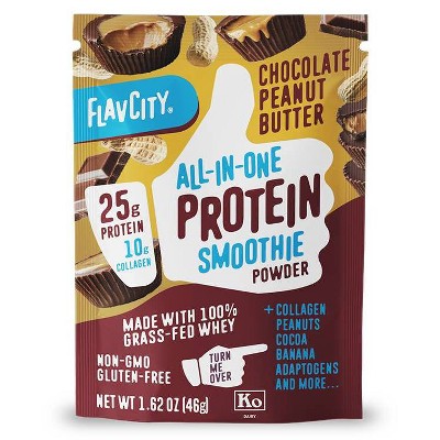FlavCity Single Serve Protein Smoothie Powder - Chocolate Peanut Butter - 46gms