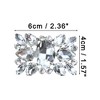 Unique Bargains Women's Rhinestone Shoe Buckle 2.36"x1.57" Silver Tone 2 Pcs - 2 of 4