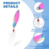 Unique Bargains Treble Hooks Metal Spinner Fishing Spoons for Freshwater Saltwater Salmon 10 Pcs - 3 of 4