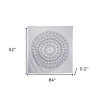 HomeRoots 92" X 84" Black And White Mandala Cotton Hanging Tapestry - 3 of 4