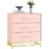 Wooden Dresser for Bedroom, Dressers & Chest of Drawers with 3 Drawer, Wood nightstand for Storage and Organization - 2 of 4