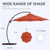 HYLEORY Outdoor Curvy Cantilever Umbrella with Sand Bag Base, Size: 132"/144" - image 4 of 4