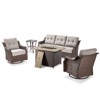 Buenhomino Patio Furniture Set with Fire Pit Table 41 in 50,000 BTU,5 Piece Wicker Outdoor Conversation Sets,Outdoor Swivel Rocker Chairs Patio Sofa - 2 of 4
