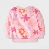 Baby Girls' Disney Minnie Mouse Faux Shearling Pullover Sweatshirt - Pink - 2 of 3