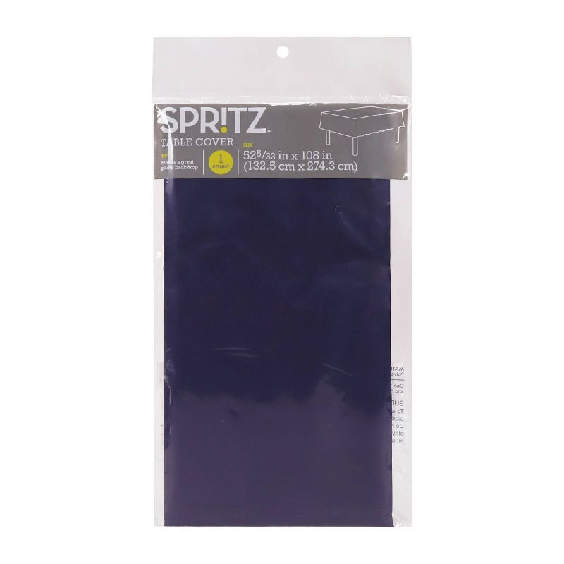 Solid Table Cover Navy Blue - Spritz&#8482;, 3 of 8