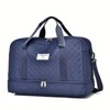 Luupatchy Three-dimensional Diamond Patterned Travel Bag, Dry Wet Separation , for Travel, Fitness Yoga, Weekend Tote Overnight Bag - 2 of 4