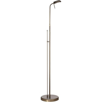 360 Lighting Modern Pharmacy Floor Lamp LED Dark Brass Adjustable Gooseneck Head for Living Room Reading Bedroom Office