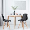 ADILE Modern Dining Chairs Set of 2, Outdoor Indoor Lounge Side Chairs with Mesh Design, Black - 2 of 3