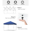 Jojoka 10x10 Pop Up Canopy Tent,Patio Canopy Tent with One Button Push Setup,4 Weight Bags,3 Adjustable Height - 3 of 4