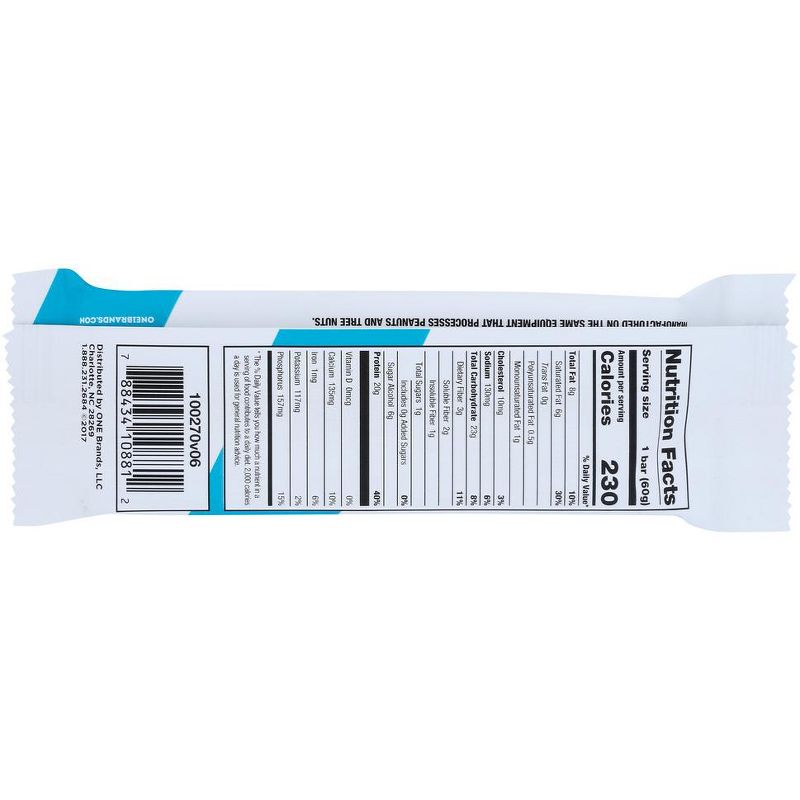 One Bar Chocolate Chip Cookie Dough Protein Bar - Case of 12/60 grm, 3 of 8