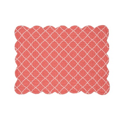 Seafoam Coral Cotton Rectangular Placemats Set of 6