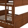NicBex Full over Full Bunk Bed Convertible Pine Frame Triple Bed Frame with Scroll Wheels, Guardrails and Ladder, No Box Spring Required - 4 of 4