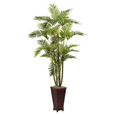 Nearly Natural Areca with Decorative Planter (6.5")