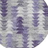 Purple Lavender And Gray Geometric Washable Indoor Outdoor Area Rug - 4 of 4