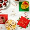 Juvale 102-Pack Christmas Napkins, 3-Ply Disposable Paper Tableware for Holiday Party Supplies, Cocktails, Gold Foil Design, 3 Colors, 5x5 In - 2 of 4