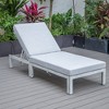 LeisureMod Marlin Patio Sling Chaise Lounge Chair With Arms in Grey Aluminum - 4 of 4