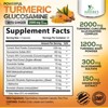 Turmeric Curcumin Supplement 2000mg with Glucosamine Chondroitin & Ginger, 95% Curcuminoids, BioPerine Black Pepper for Best Absorption - 60 Capsules - 2 of 4