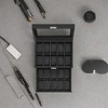 Synthetic Leather 20 - Slot Watch Box with Glass Lid. 2 - Layer, Lockable Watch Display Case - 4 of 4