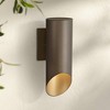 Minka Lavery Modern Outdoor Wall Light Fixture Sand Bronze 12 1/2" Gold Shade Interior for Post Exterior Deck Porch Yard Patio - 2 of 2