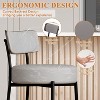 DYHOME 24 inches Bar Stools Set of 3, Counter Height Bar Stools with Leather Pad Wood Back, Leather Upholstered Bar stools for Kitchen Island, Cafe - 3 of 4