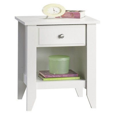 Shoal Creek Nightstand with Drawer & Storage Shelf - Soft White - Sauder