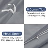 Luxury Soft Premium Duvet Cover Set - Zipper Closure & Matching Pillow Shams - CGK Linens - 4 of 4