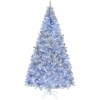 Angel Sar 7ft Pre-Lit Silver Christmas Tree with 450 LED Lights & Remote, Hinged Artificial Pine Tree with 1250 Branch Tips for Holiday Party, Silver - 3 of 4