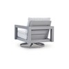 Signature Design by Ashley Agoda Outdoor Swivel Lounge Chair with UV-Resistant Cushions, 360° Swivel, All-Weather Aluminum Frame, Gray - 4 of 4