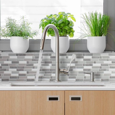 Smart Tiles Milano Grigio 4pk Peel and Stick 3D Backsplash