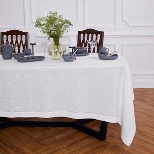 Solino Home Linen Hemstitch Tablecloth | Sonoma - 1 of 4