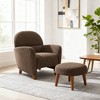 Okak Modern Upholstered Leisure Sofa Accent Chair with Footrest,Soft Padded Lazy Chair Set for Living Room,Bedroom - 2 of 4