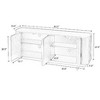 PAGED Contemporary Wave Pattern Sideboard Storage Cabinet  TV Stand, Vertical Striped Pantry Cabinet with Curved Panels & Press-Spring Doors - 2 of 4