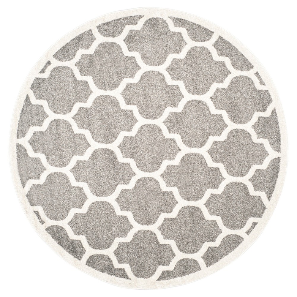 Clichy Area Rug - Dark Gray / Beige (5' Round) - Safavieh